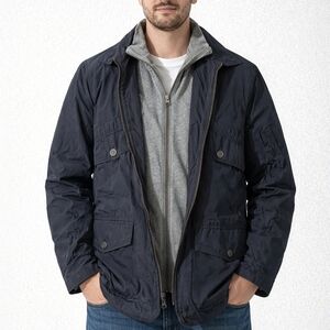 MICHAEL Michael Kors Dark Blue Military Jacket